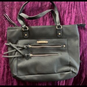 NWOT Nicole Miller satchel Black leather purse
